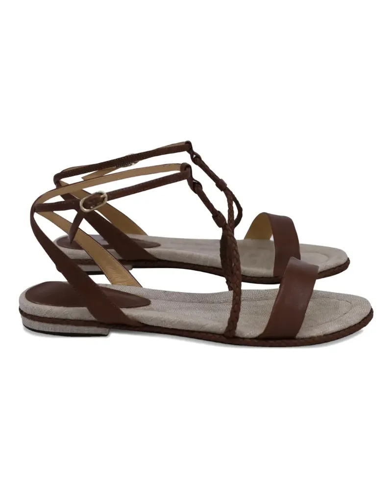 Alexandre Birman braided-strap flat sandals - Braun Braun