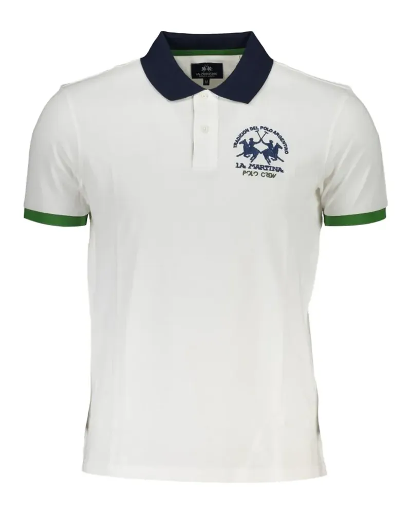 La Martina logo-embroidered polo shirt - Weiß Weiß