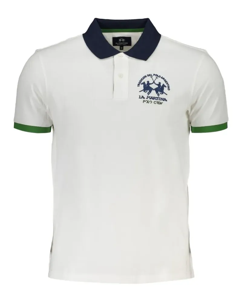 La Martina logo-embroidered polo shirt - Weiß Weiß