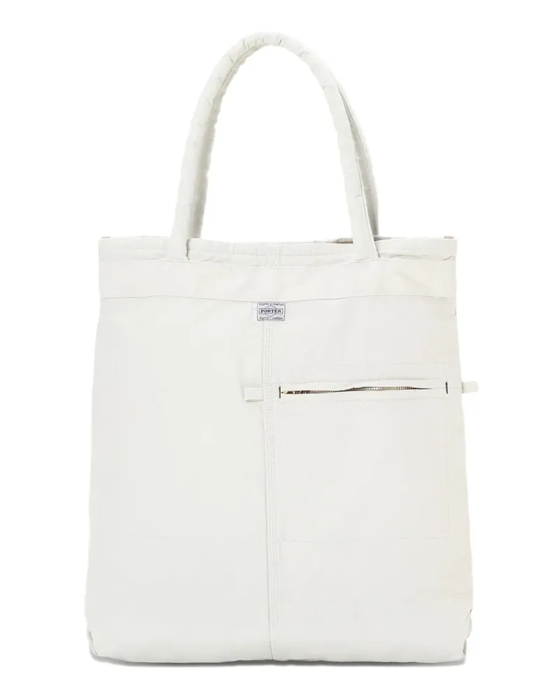 PORTER-YOSHIDA & CO pocket-detail tote bag - Weiß Weiß