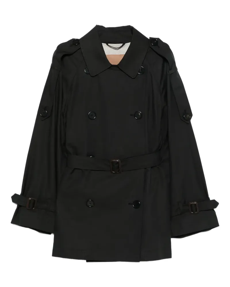Max Mara Doppelreihige Jacke - Schwarz Schwarz