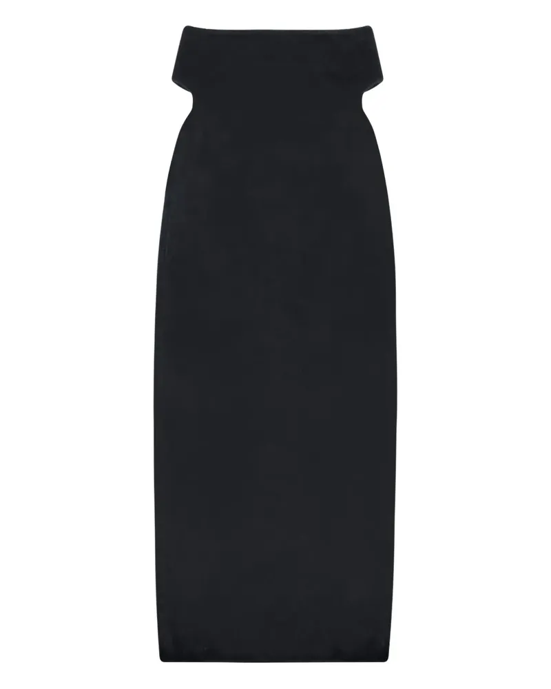 The Row notched maxi dress - Schwarz Schwarz