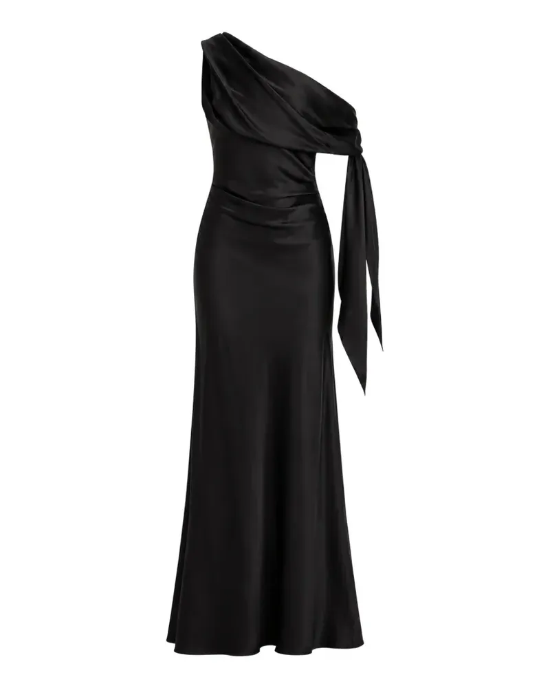 The Sei asymmetric draped gown - Schwarz Schwarz