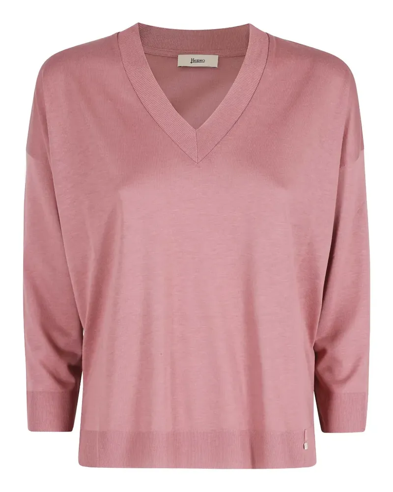 Herno V-neck sweater - Rosa Rosa