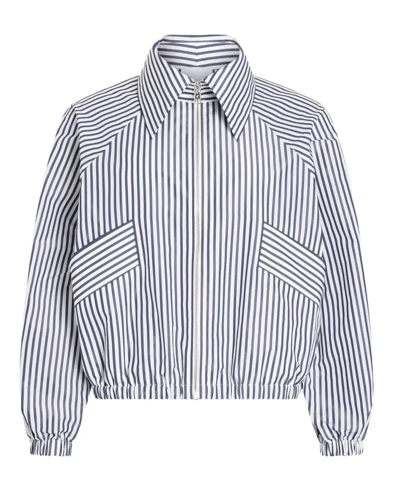 Patou Gestreifte Jacke mit Reißverschluss - Weiß Weiß