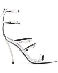 Versace Pin-Point 100mm buckle-strap sandals Weiß