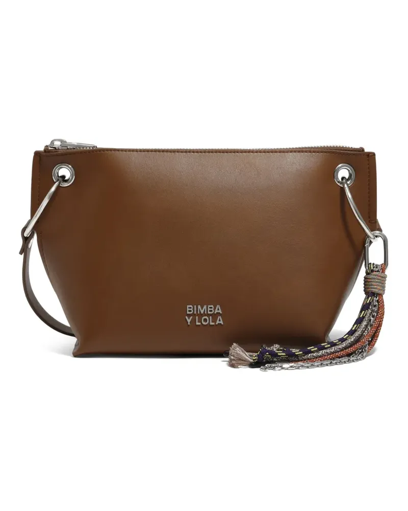 BIMBA Y LOLA Mittelgroße Umhängetasche mit Trapezform - Braun Braun