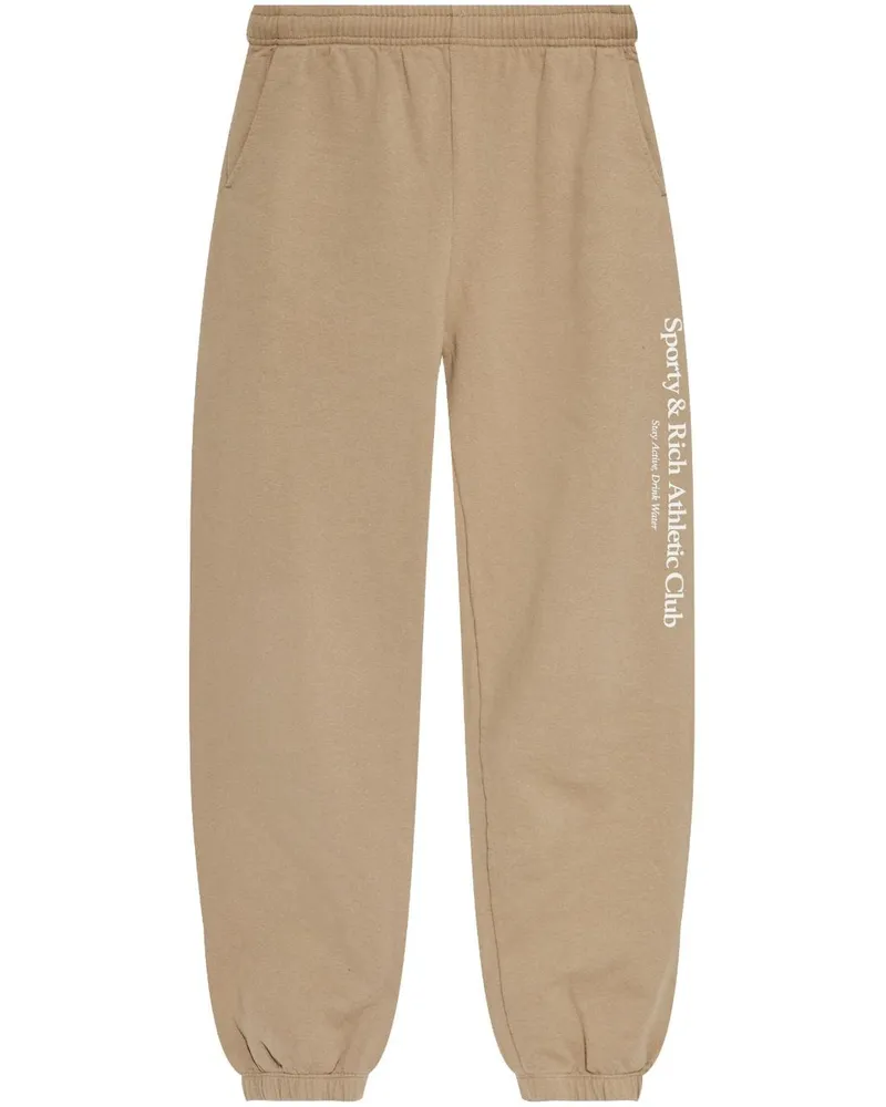 SPORTY & RICH The Wall Street Collection Jogginghose - Nude Nude