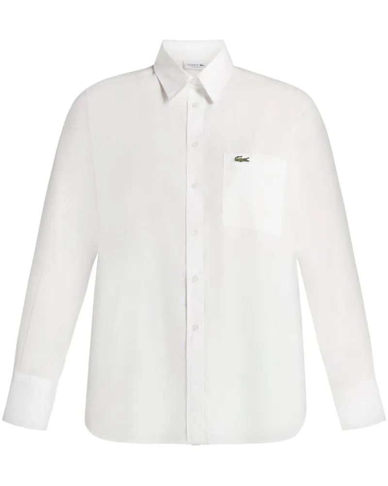 Lacoste Hemd mit Logo-Applikation - Weiß Weiß