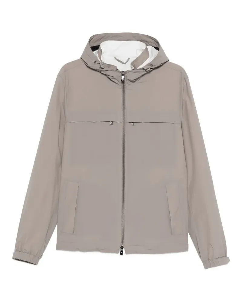 Corneliani Kapuzenjacke mit Reißverschluss - Nude Nude