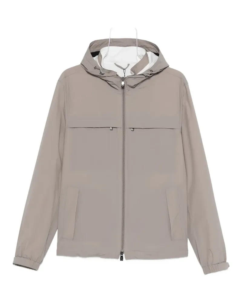 Corneliani hooded zip jacket - Nude Nude
