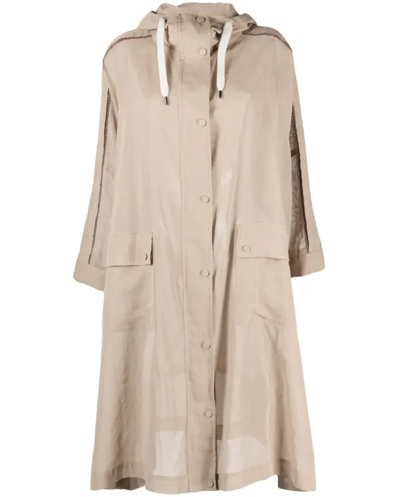 Brunello Cucinelli Sheer-Hemd aus Baumwolle - Braun Braun