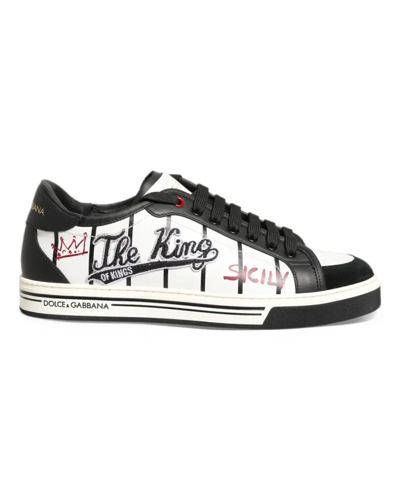 Dolce & Gabbana logo-patch low-top sneakers - Weiß Weiß
