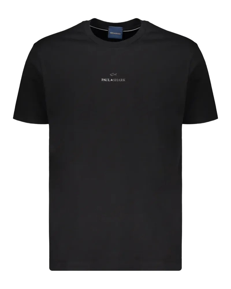 Paul & Shark T-Shirt mit Logo-Print - Schwarz Schwarz