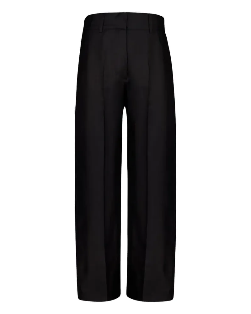 PAULA Seidenhose mit Falten - Schwarz Schwarz