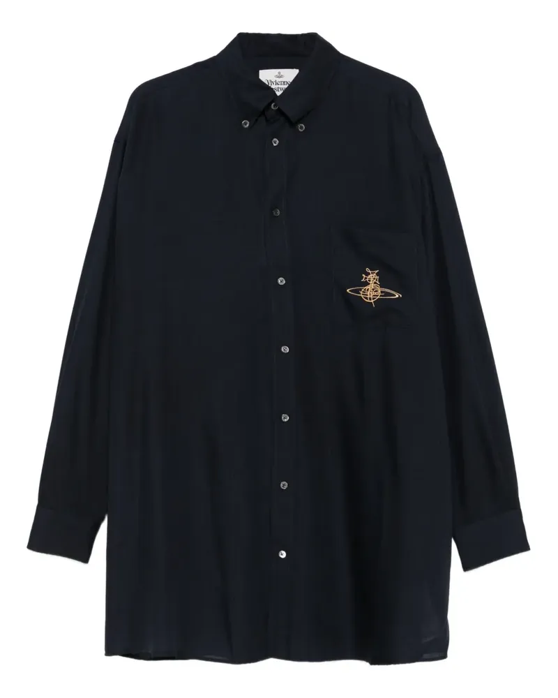 Vivienne Westwood Hemd mit Orb-Stickerei - Blau Blau