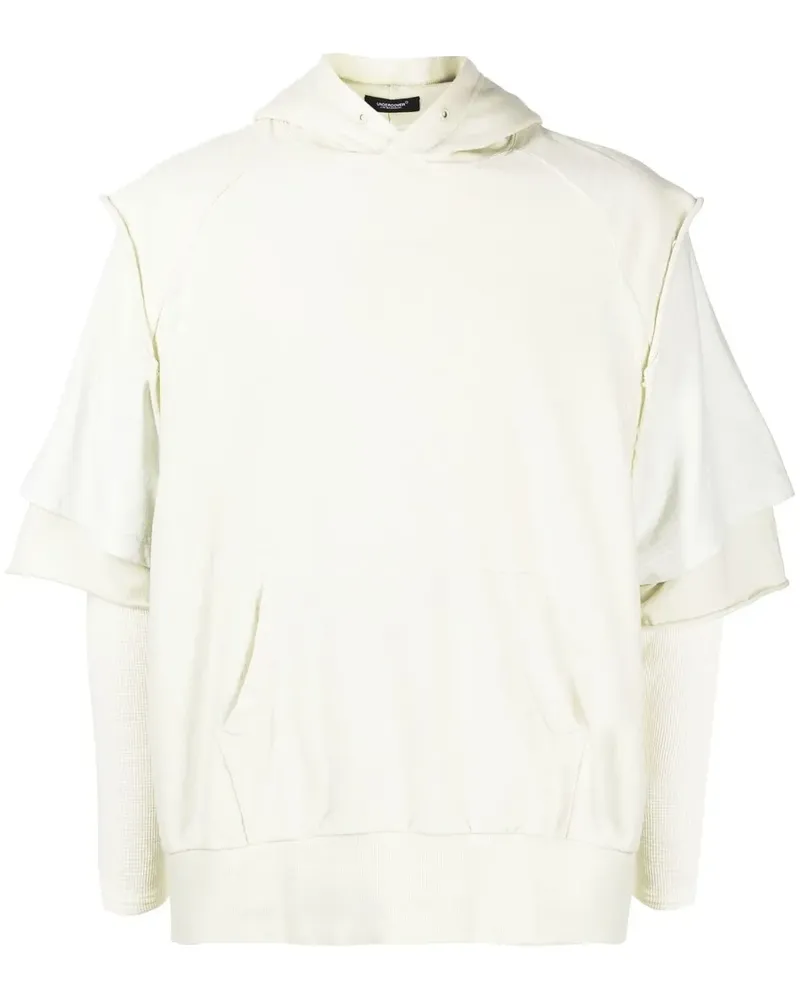 Undercover Hoodie im Layering-Look - Nude Nude