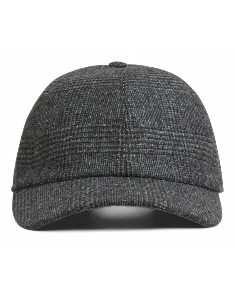 Borsalino Hiker checked baseball cap - Grau Grau