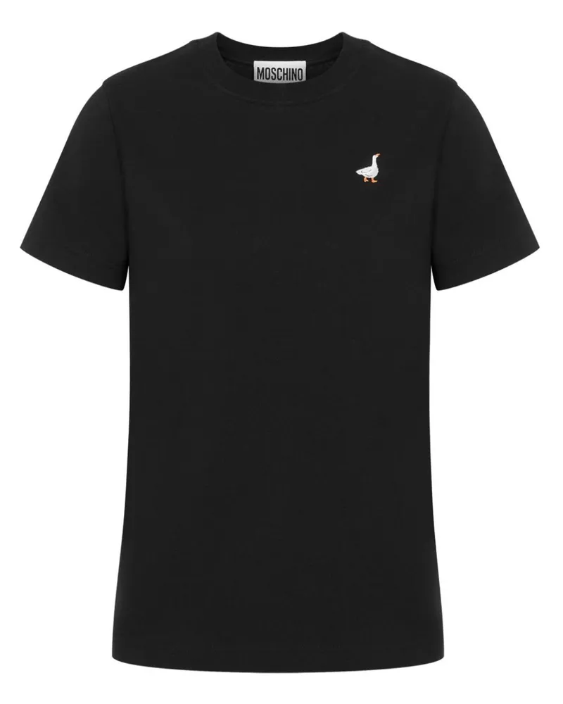Moschino T-Shirt mit Stickerei - Schwarz Schwarz