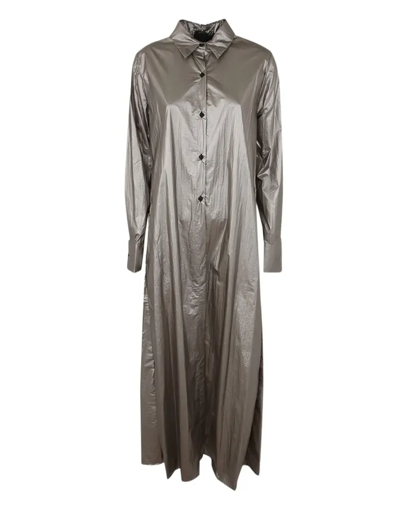 Maria Calderara Hemdkleid mit Knöpfen - Grau Grau
