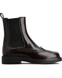 TOD'S Chelsea-Boots im Budapester-Look Rot