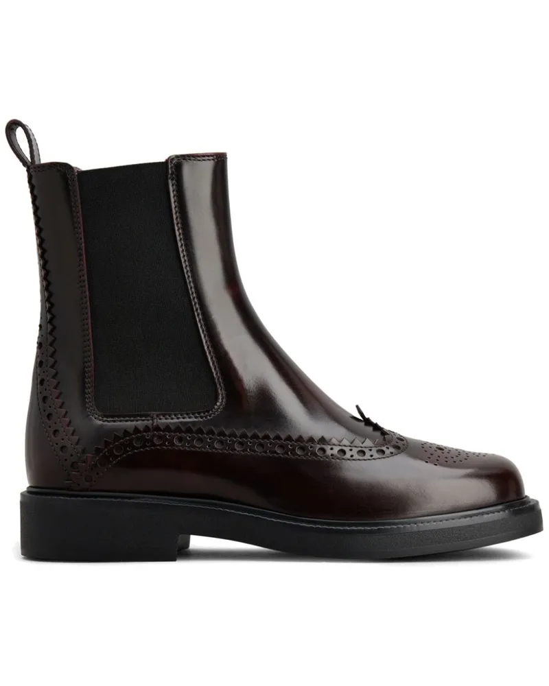 TOD'S Chelsea-Boots im Budapester-Look Rot