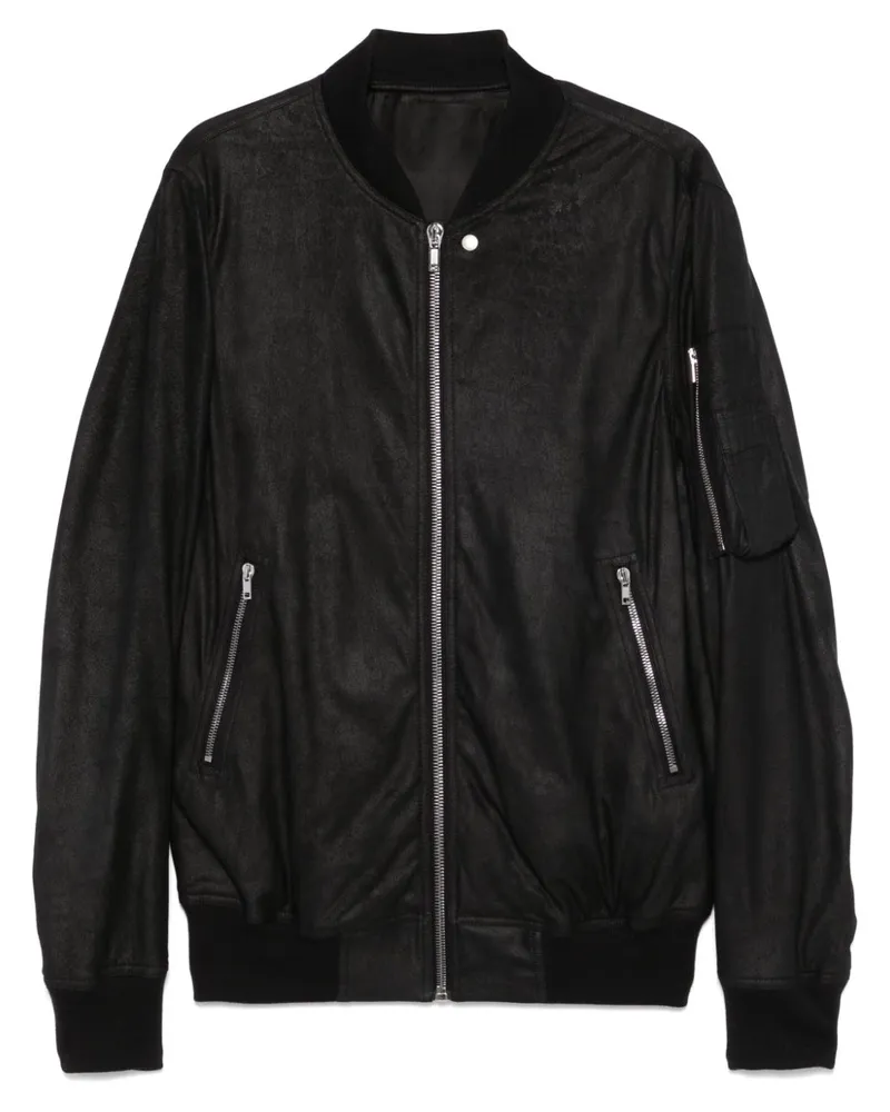 Rick Owens Classic Flight Jacke - Schwarz Schwarz