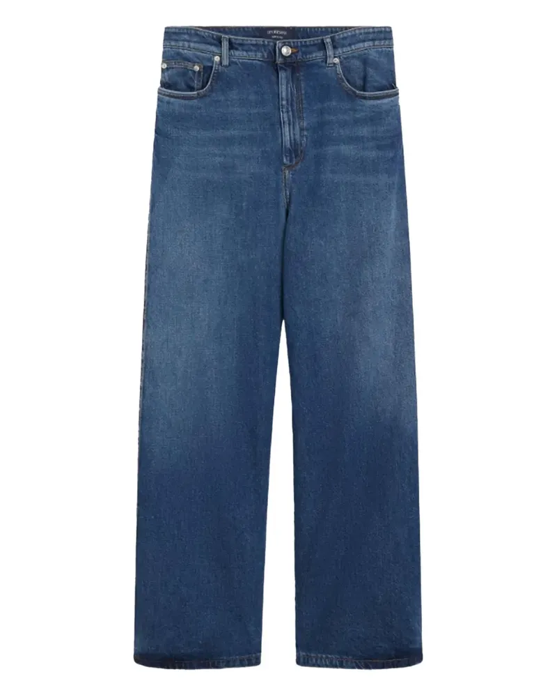 SPORTMAX Wide-Leg-Jeans mit Schlitzen - Blau Blau