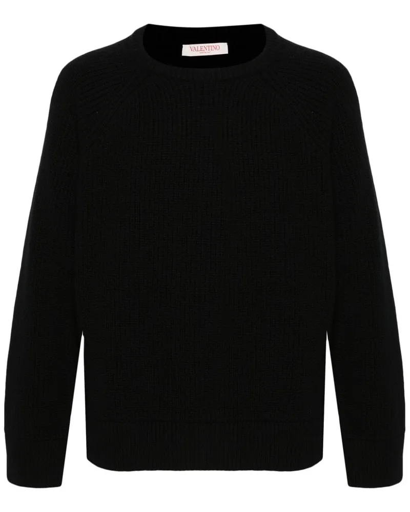 Valentino Garavani Grob gestrickter Pullover - Schwarz Schwarz