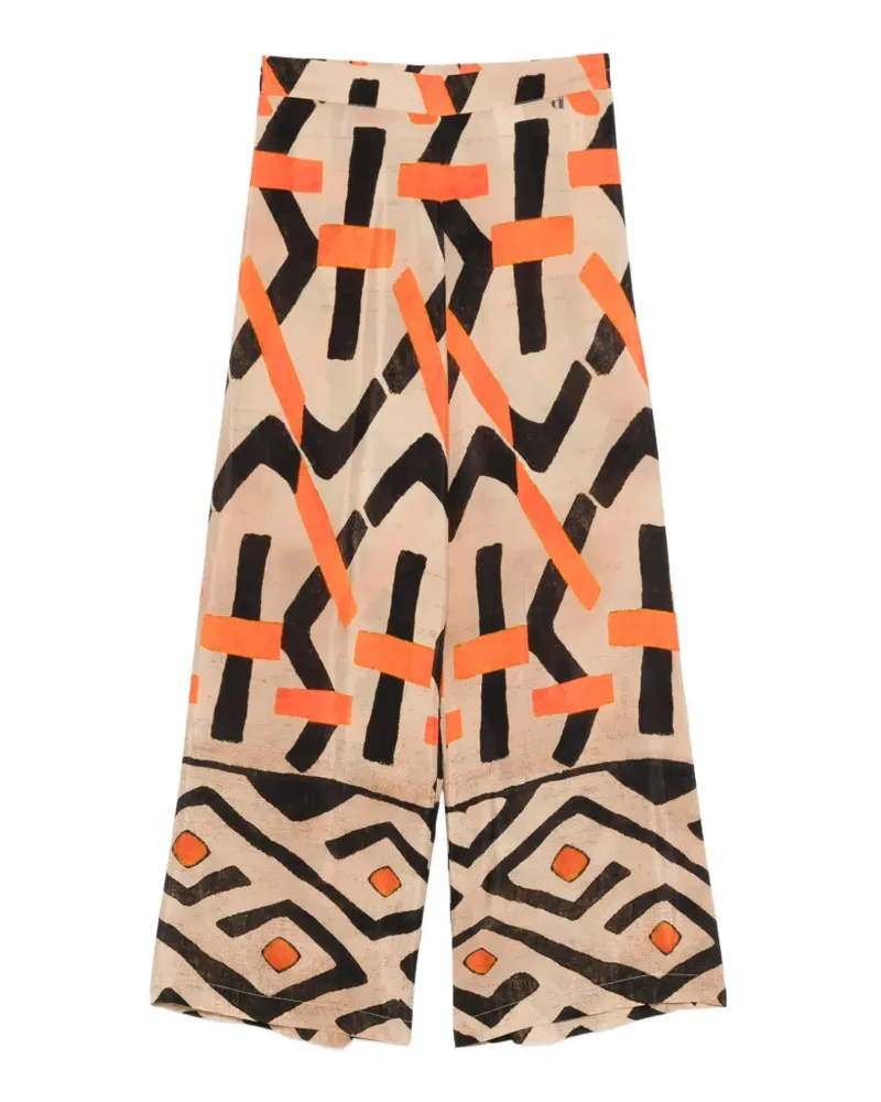 Dixie patterned palazzo pants - Nude Nude