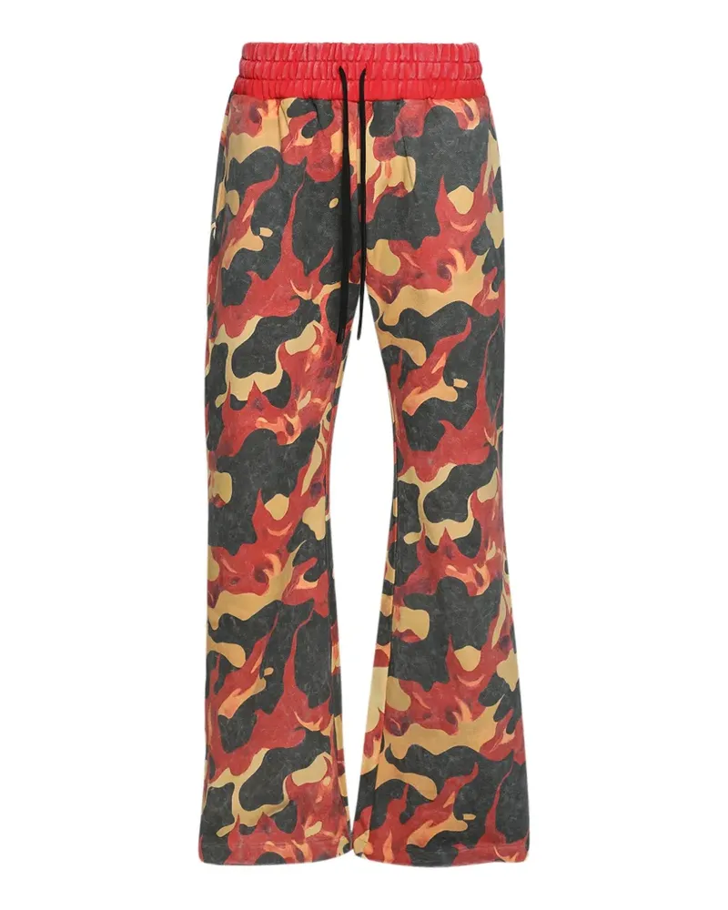 WHO DECIDES WAR flame camouflage trousers - Rot Rot