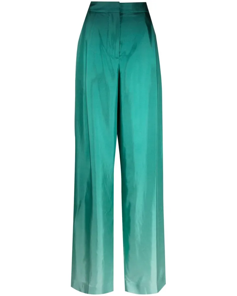 Oscar de la Renta Seidenhose mit Ombré - Grün Grün