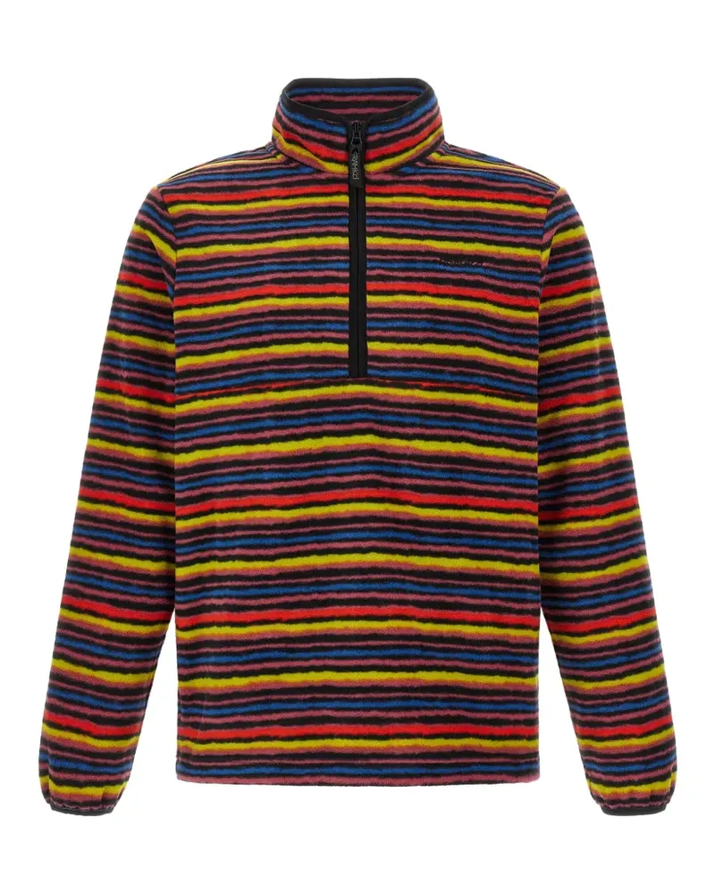 GRAMICCI striped fleece sweater - Schwarz Schwarz