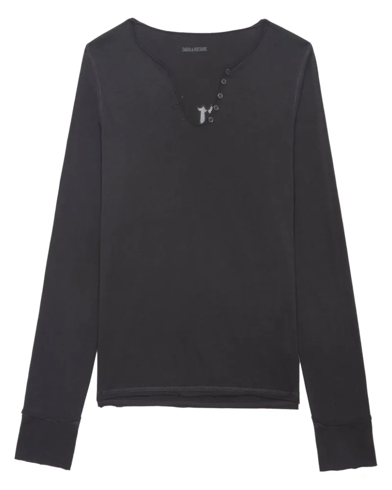Zadig & Voltaire Fishnet T-Shirt - Grau Grau