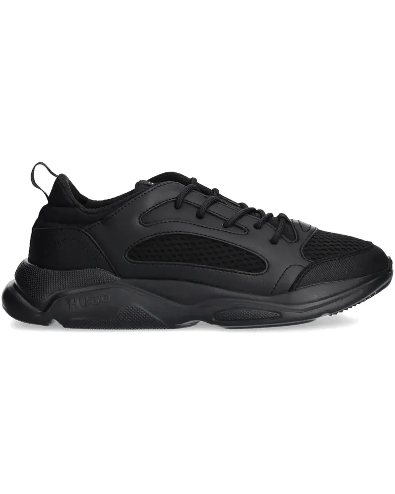 HUGO BOSS Sneakers mit Netzeinsätzen - Schwarz Schwarz