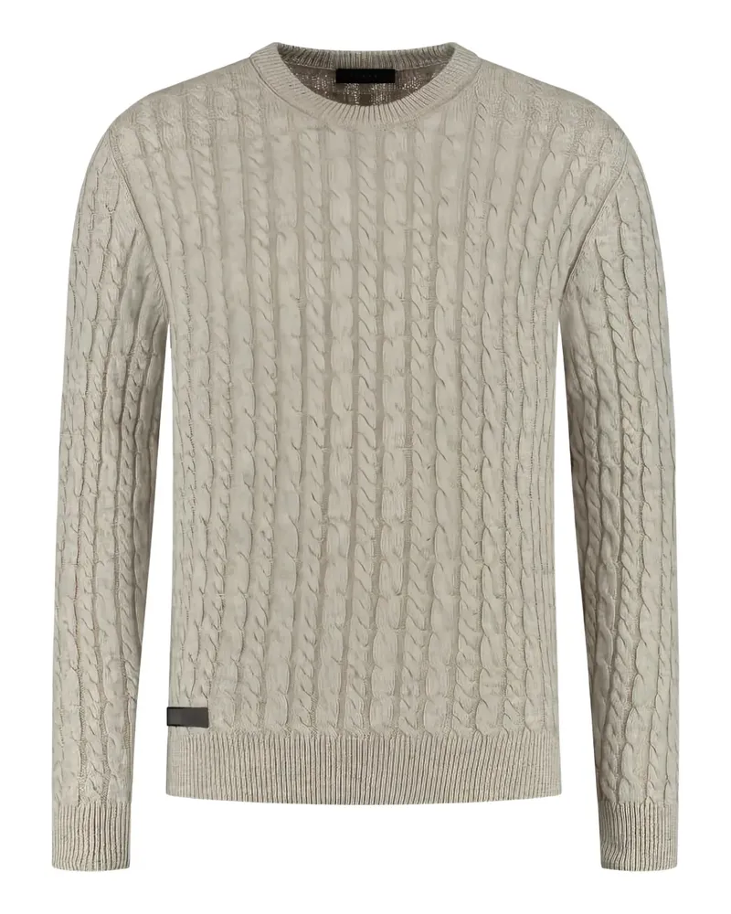 SEASE Pullover mit Zopfmuster - Nude Nude