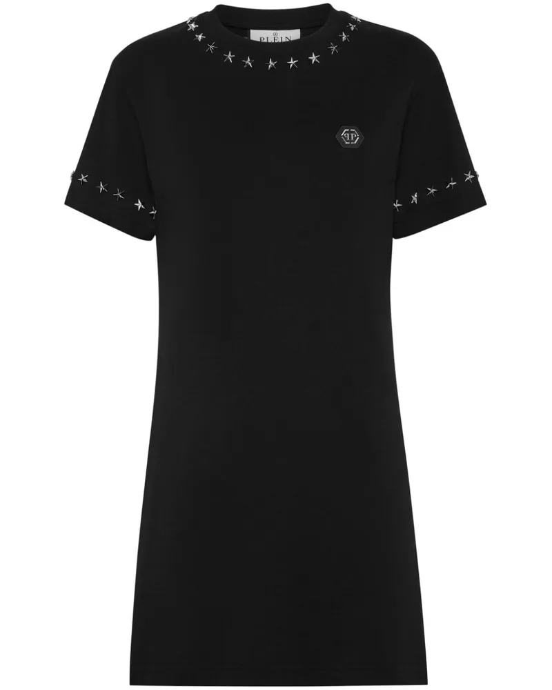 Philipp Plein Sexy Pure Stars T-Shirtkleid Schwarz