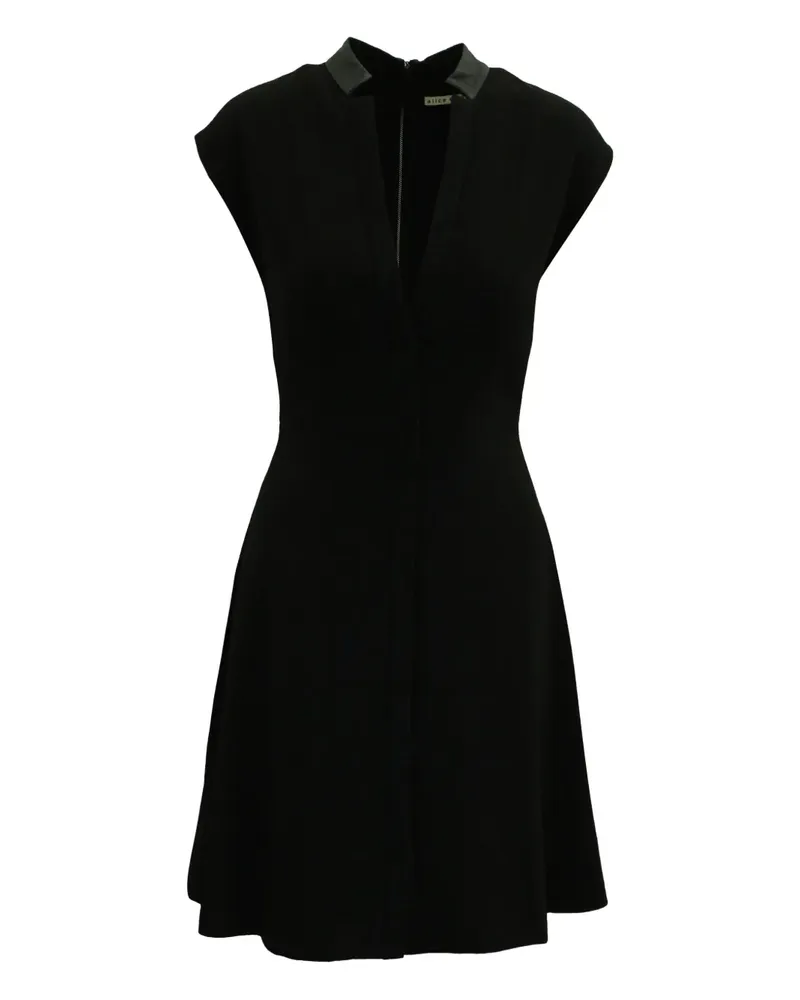 Alice + Olivia contrasting-collar sleeveless dress - Schwarz Schwarz