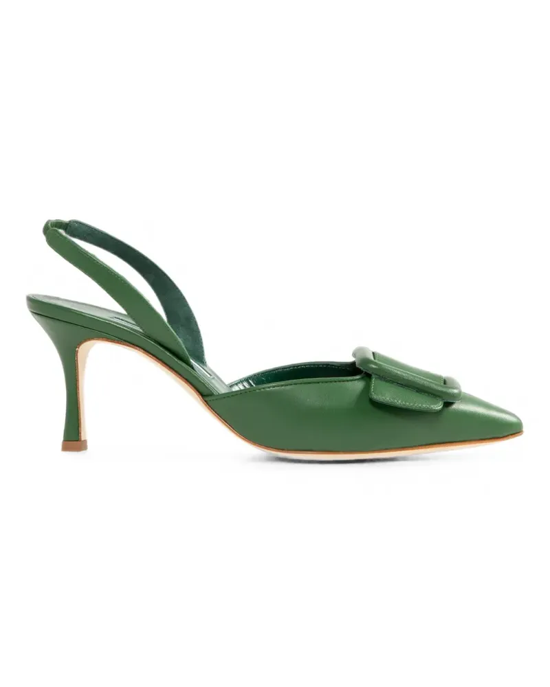 Manolo Blahnik Maysli buckle-detail slingback pumps - Grün Grün