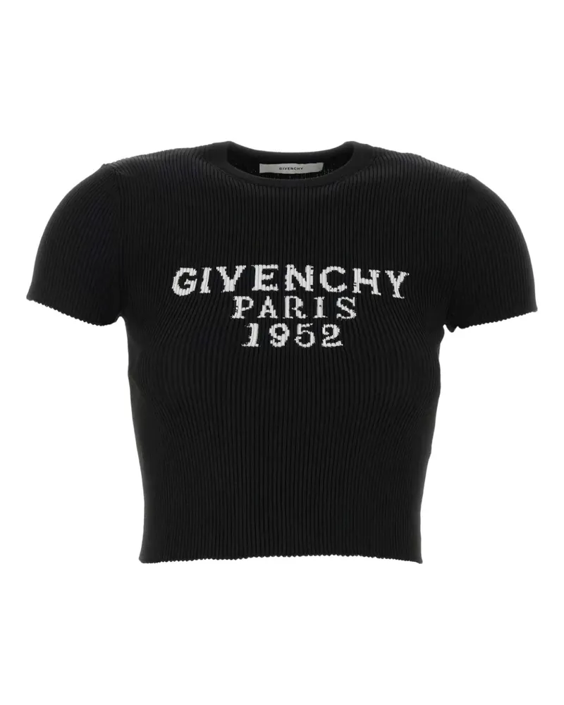 Givenchy ribbed cropped T-shirt - Schwarz Schwarz