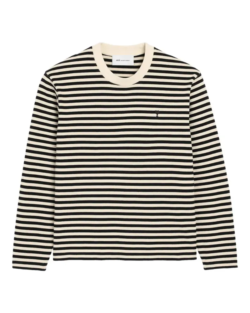 AMI Paris T-Shirt mit Ami de Coeur - Schwarz Schwarz