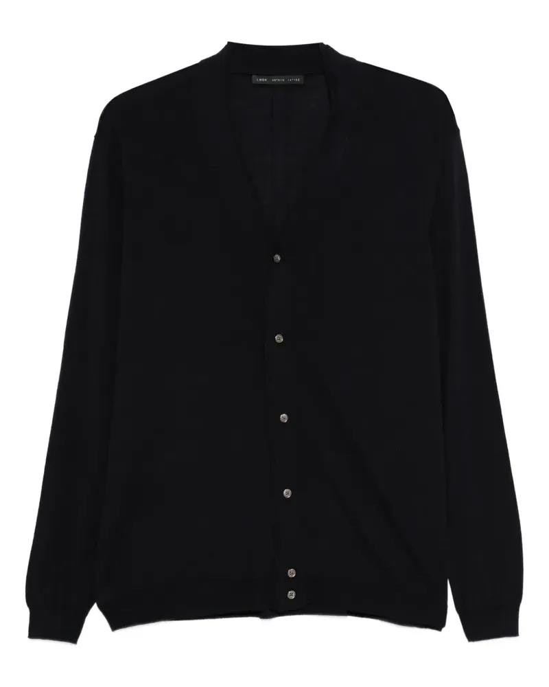 Low Brand button-front V-neck cardigan - Blau Blau