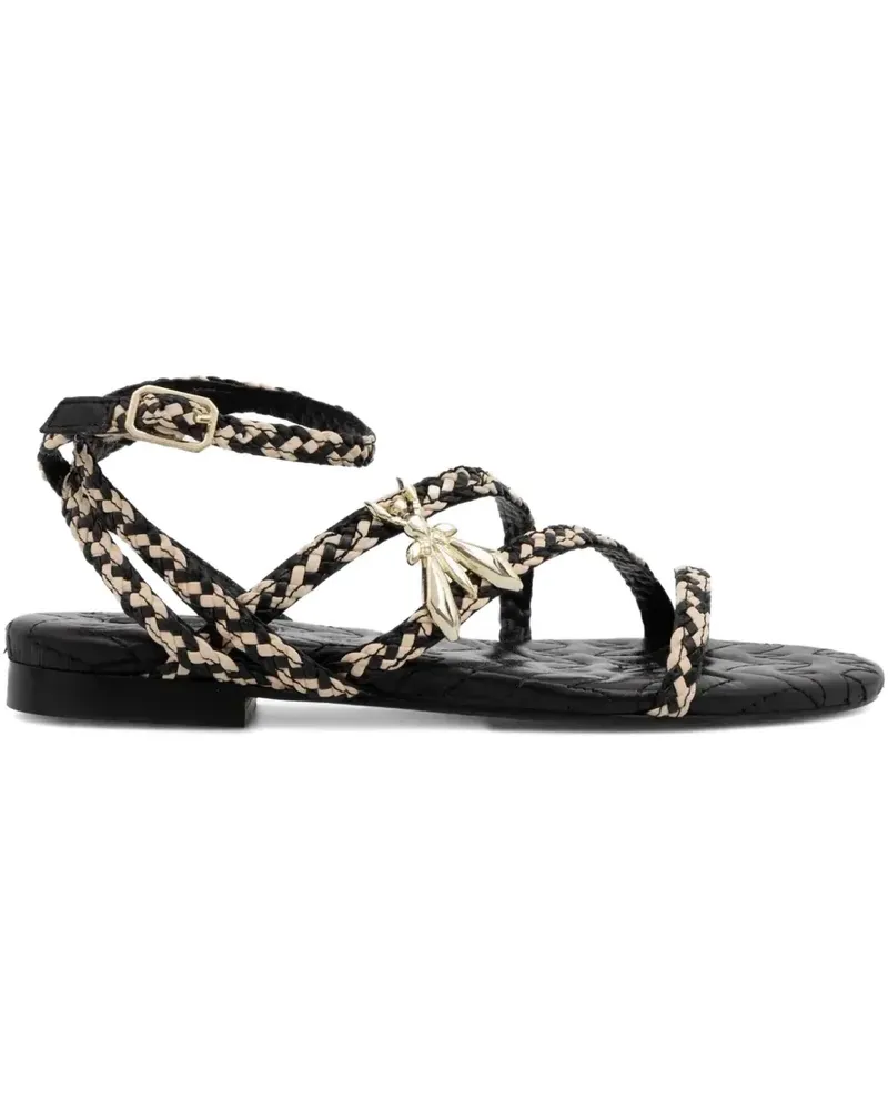 Patrizia Pepe Sandalen mit geflochtenen Riemen - Schwarz Schwarz