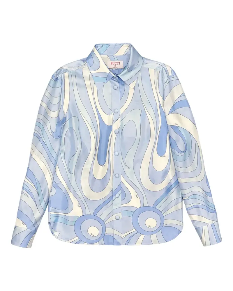 Emilio Pucci printed twill shirt - Blau Blau