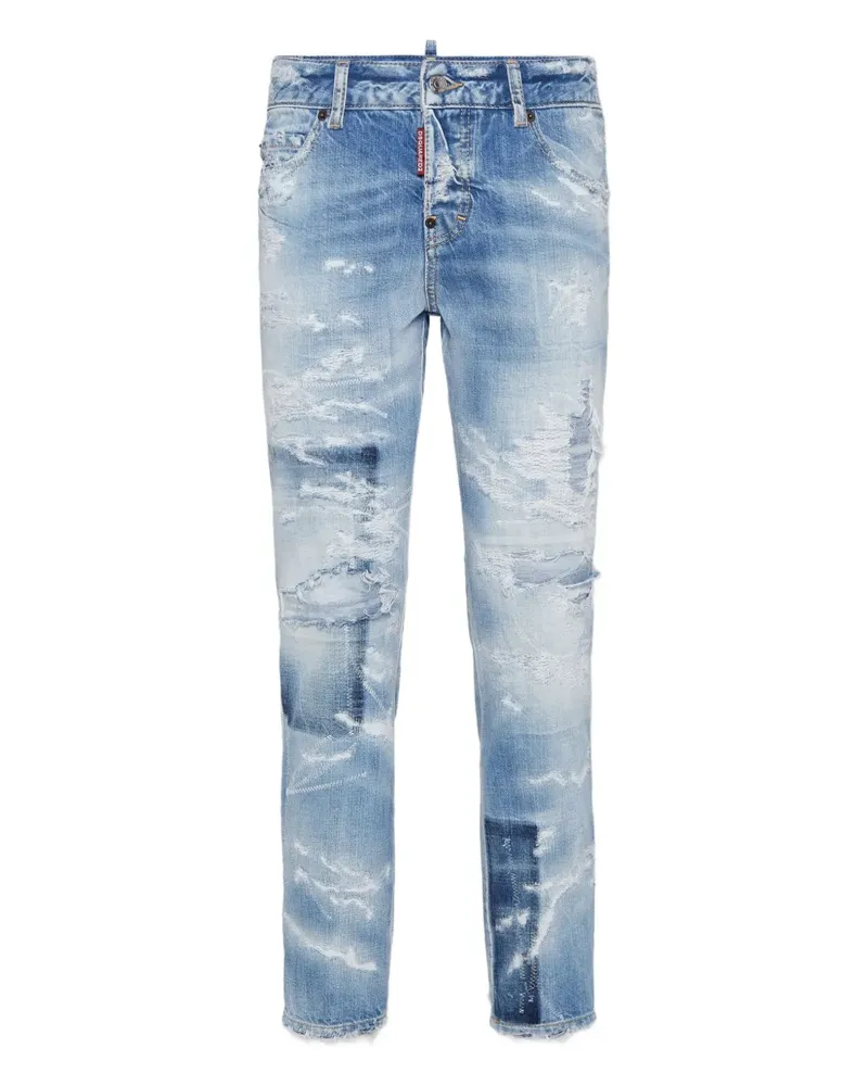 Dsquared2 Super Ripped Cool Jeans - Blau Blau