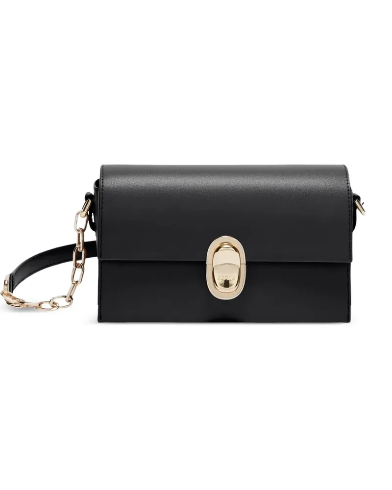 Furla mini Eclisse leather shoulder bag - Schwarz Schwarz