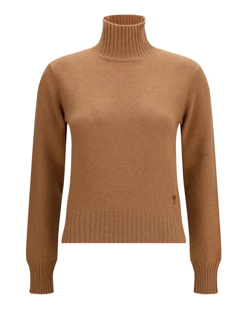 AMI Paris Ami de Coeur roll-neck sweater - Braun Braun
