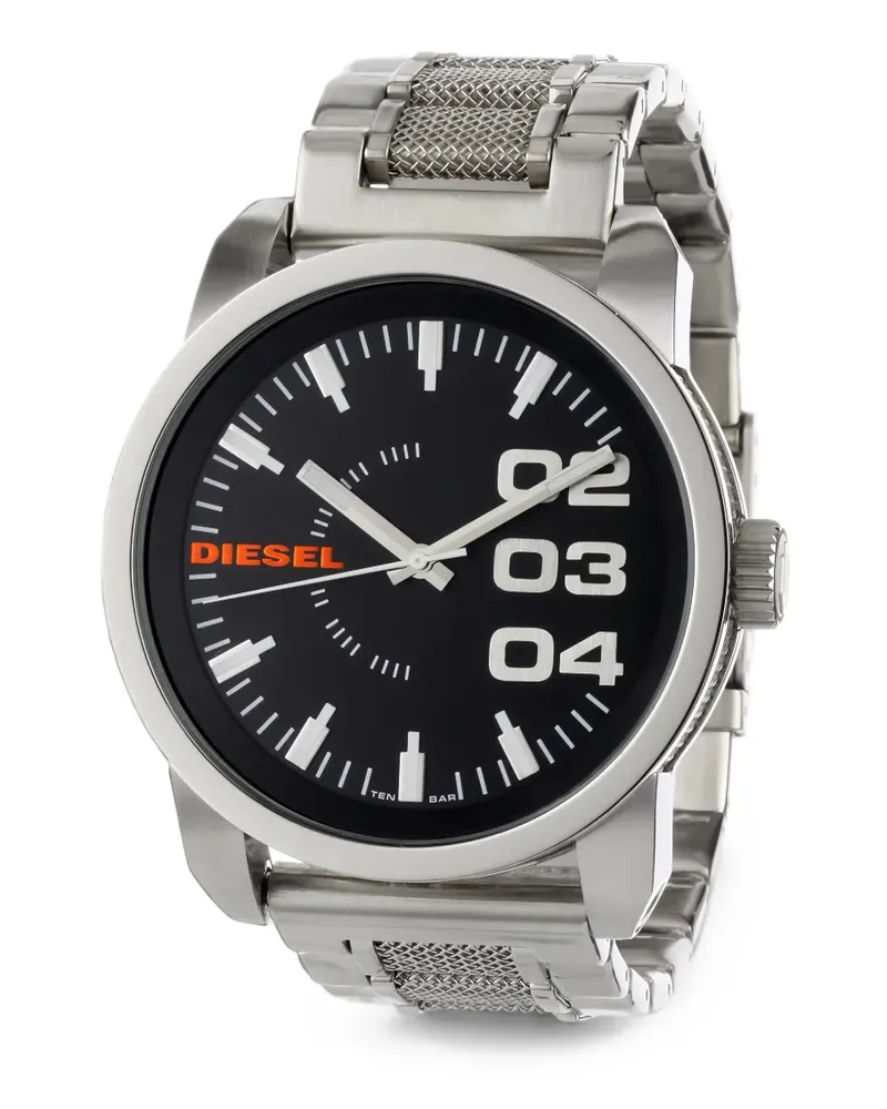 Diesel logo-detail 46mm watch - Schwarz Schwarz