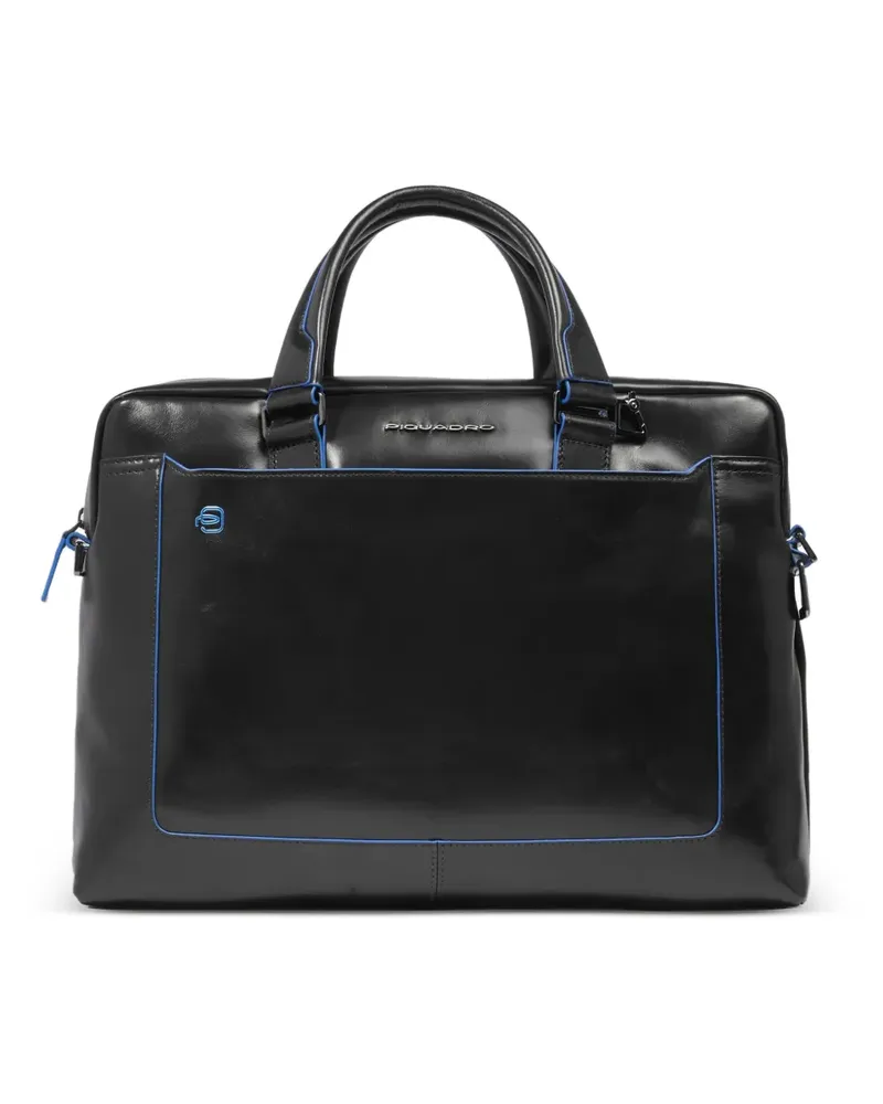 Piquadro personalizable laptop bag - Schwarz Schwarz