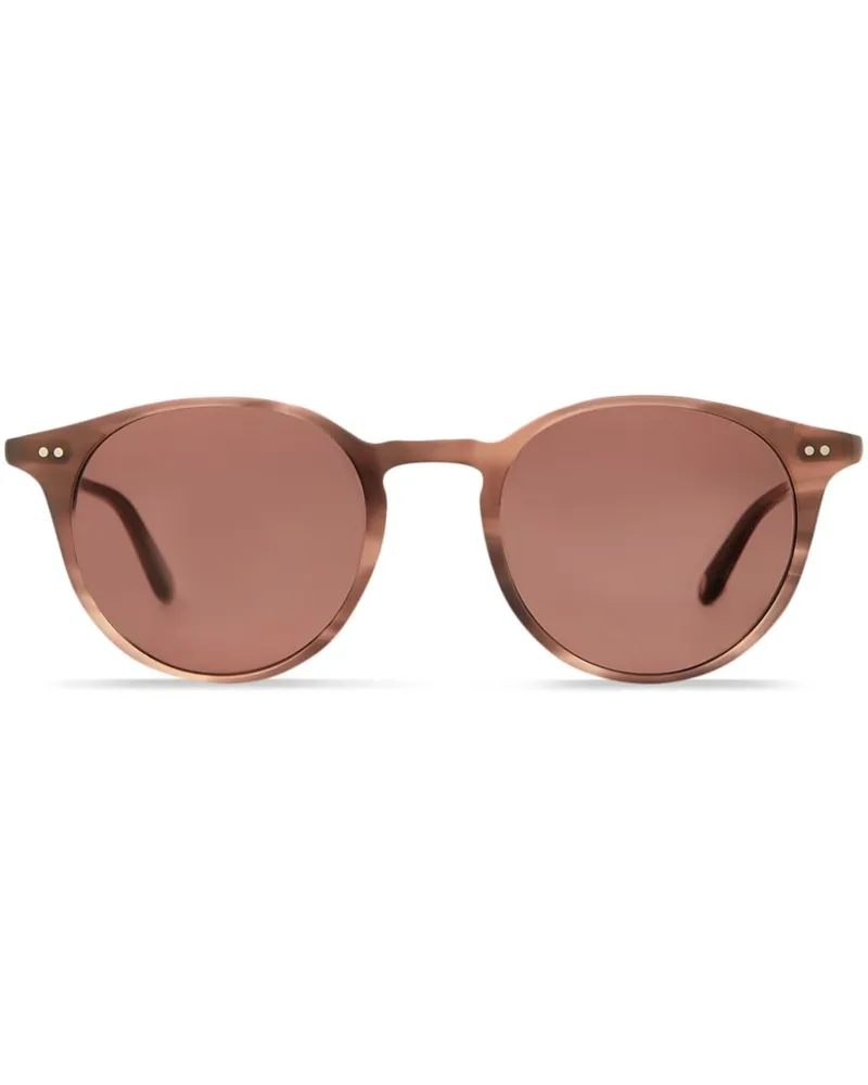 Garrett Leight Sonnenbrille mit rundem Gestell - Braun Braun